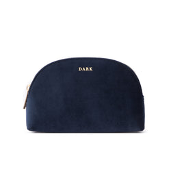 VELVET MAKE-UP POUCH SMALL NAVY BLUE