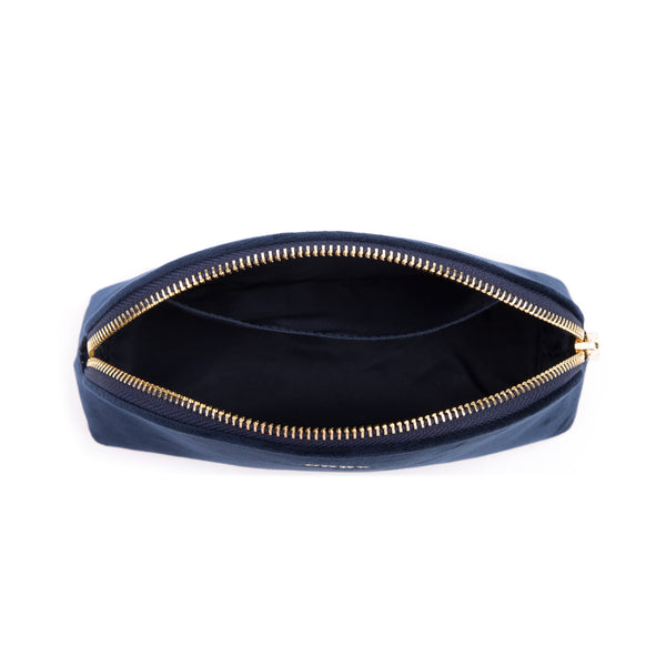 VELVET MAKE-UP POUCH SMALL NAVY BLUE