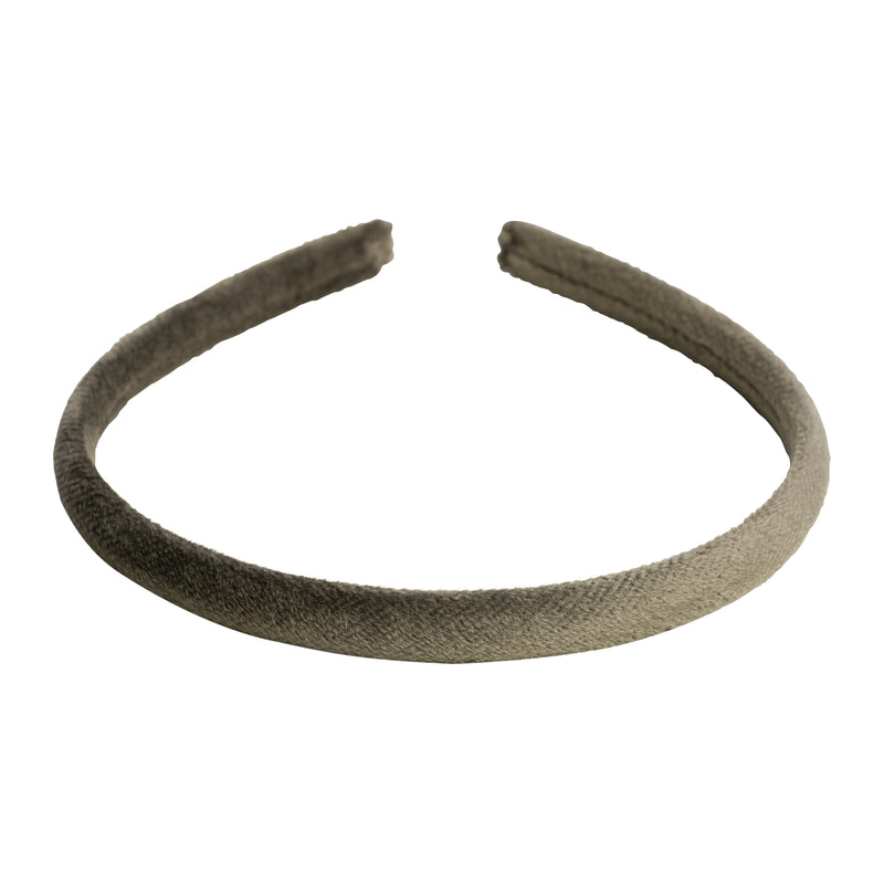 VELVET HAIR BAND THIN ARMY