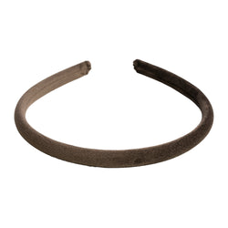 VELVET HAIR BAND THIN CHOCOLATE BROWN