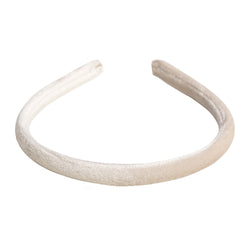 VELVET HAIR BAND THIN COOL STEEL