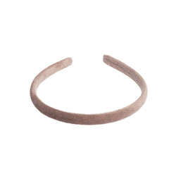 VELVET HAIR BAND THIN WARM TAUPE