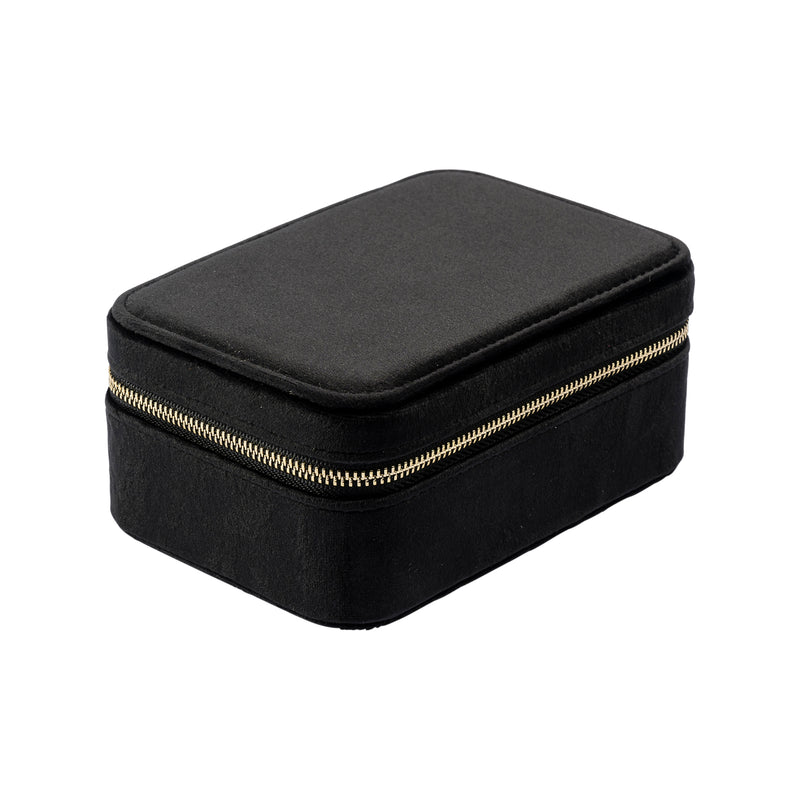 VELVET JEWELLERY BOX BLACK