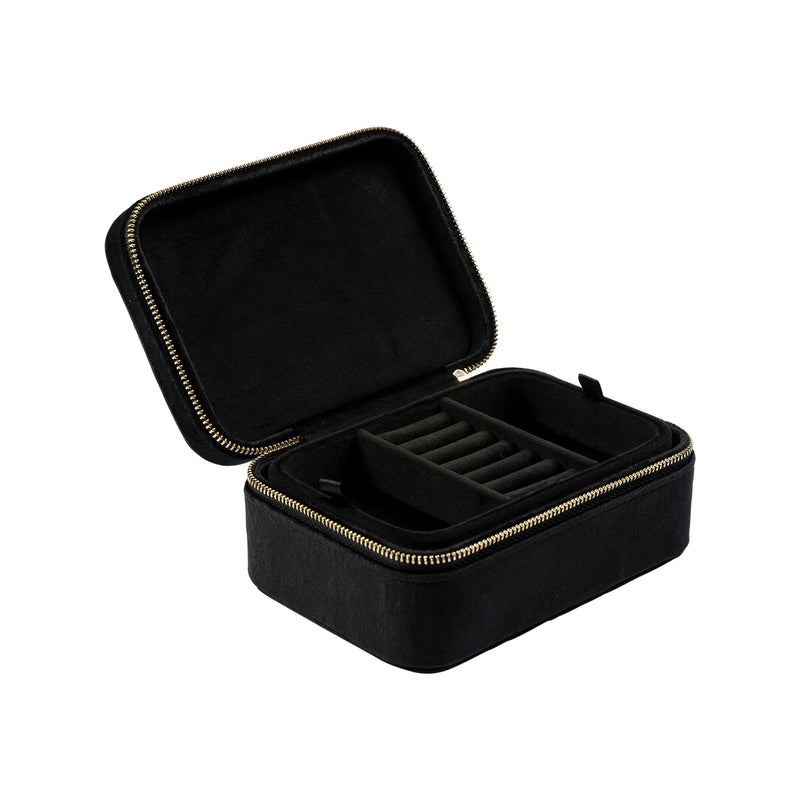 VELVET JEWELLERY BOX BLACK