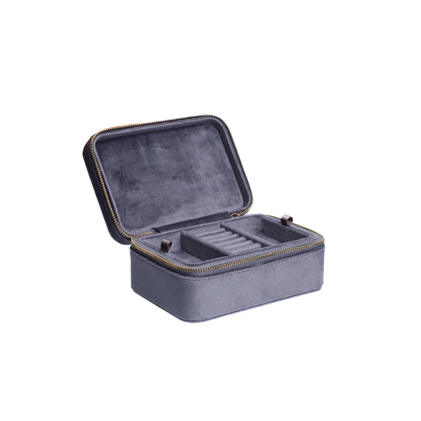 VELVET JEWELLERY BOX GRISALLE BLUE