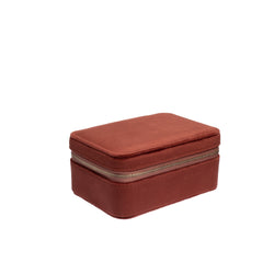 VELVET JEWELLERY BOX MAHOGANY VELVET JEWELLERY BOX MAHOGANY