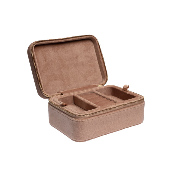 VELVET JEWELLERY BOX NOUGAT