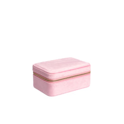 VELVET JEWELLERY BOX PALE PINK