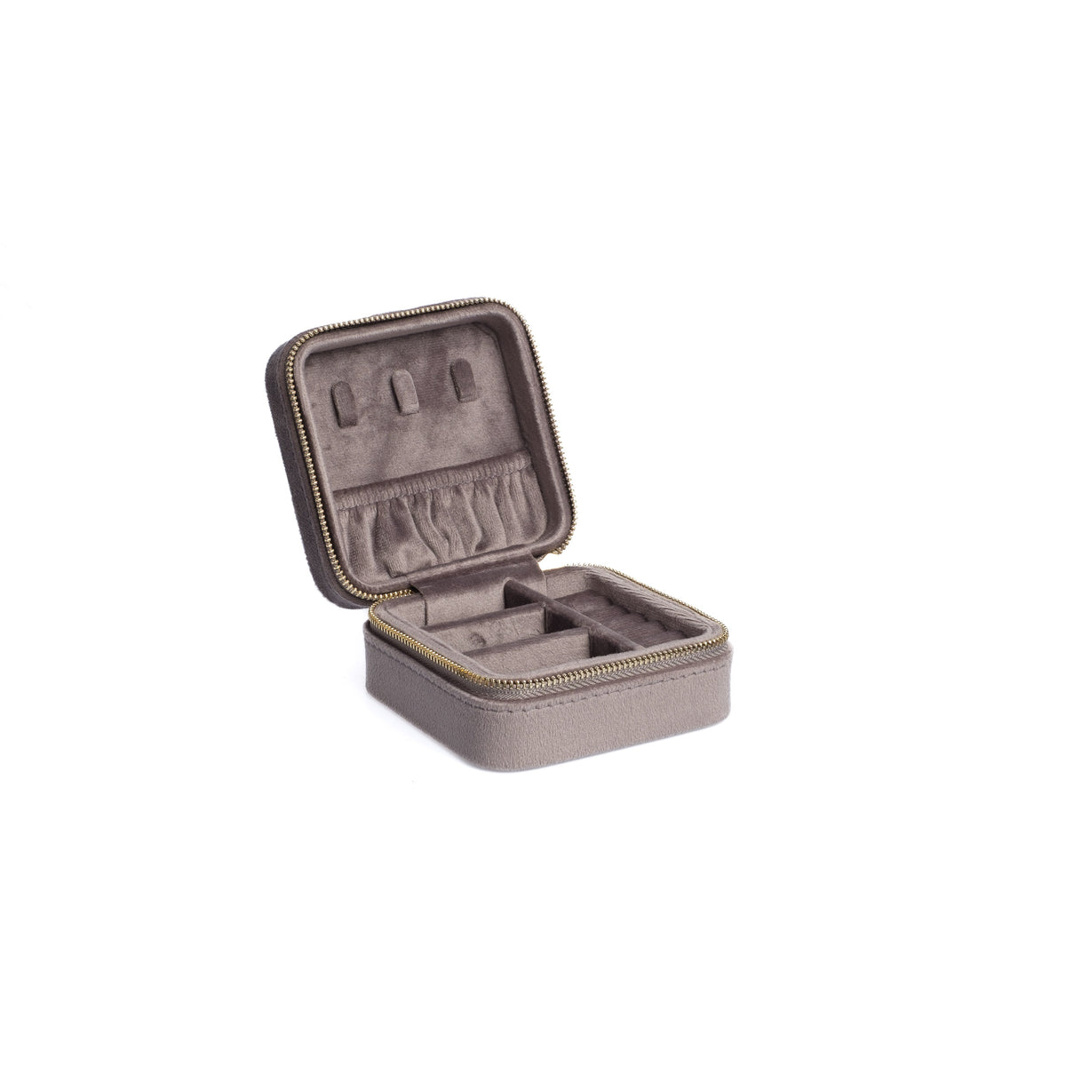 VELVET JEWELLERY BOX MINI DARK GREY
