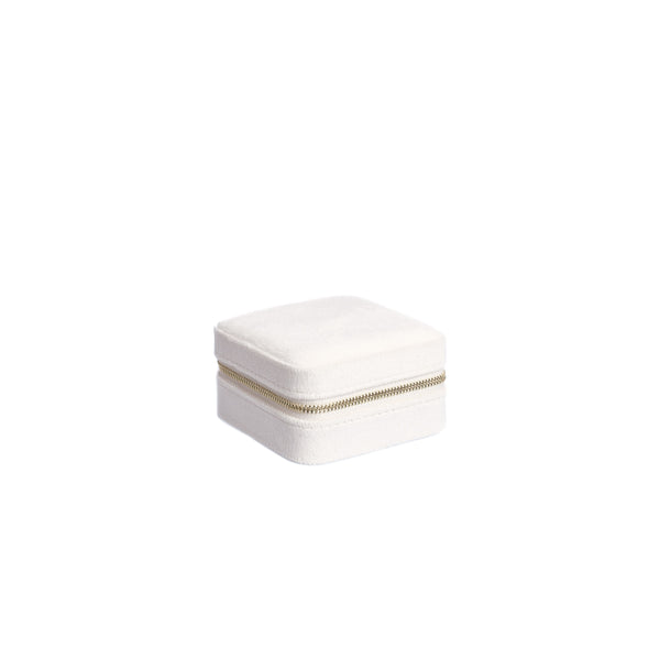 VELVET JEWELLERY BOX MINI OFF WHITE
