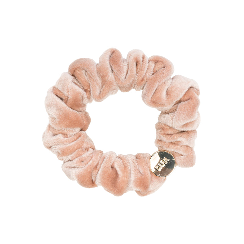 VELVET MINI SCRUNCHIE CAMEL