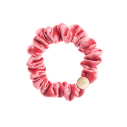 VELVET MINI SCRUNCHIE CANDY PINK