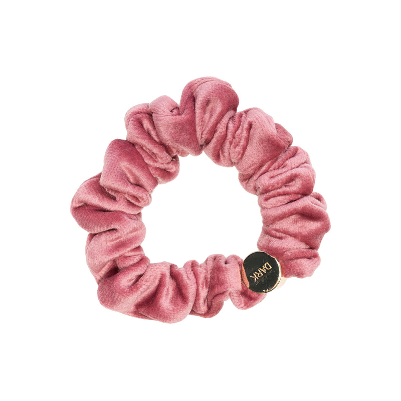 VELVET MINI SCRUNCHIE DUSTY ROSE