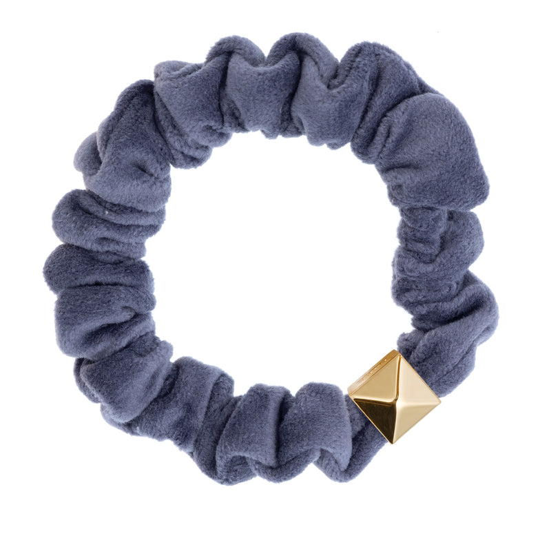 VELVET MINI SCRUNCHIE INFINITY BLUE