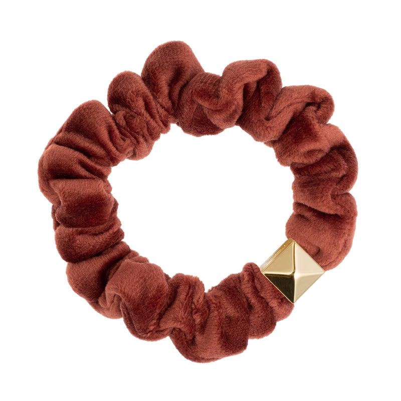 VELVET MINI SCRUNCHIE MAHOGANY