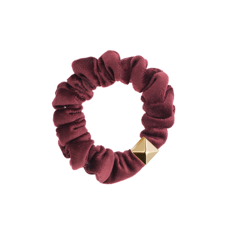 VELVET MINI SCRUNCHIE MAROON