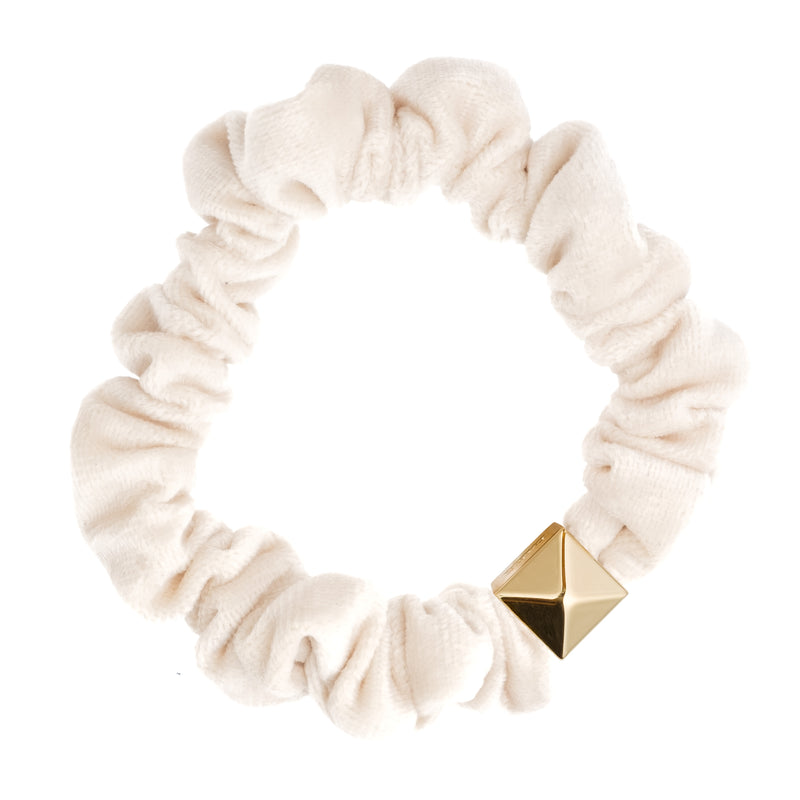 VELVET MINI SCRUNCHIE OFF WHITE