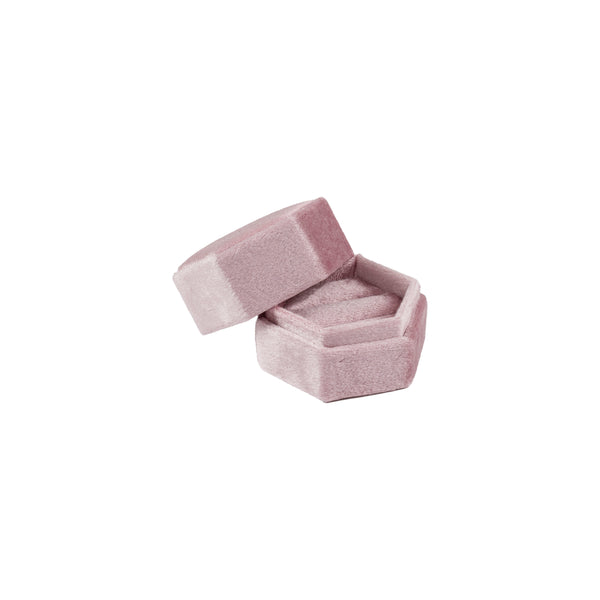 VELVET RING BOX PALE ROSE