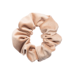 VELVET SCRUNCHIE COOL CAMEL