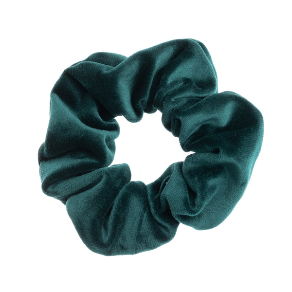 VELVET SCRUNCHIE MALLARD GREEN