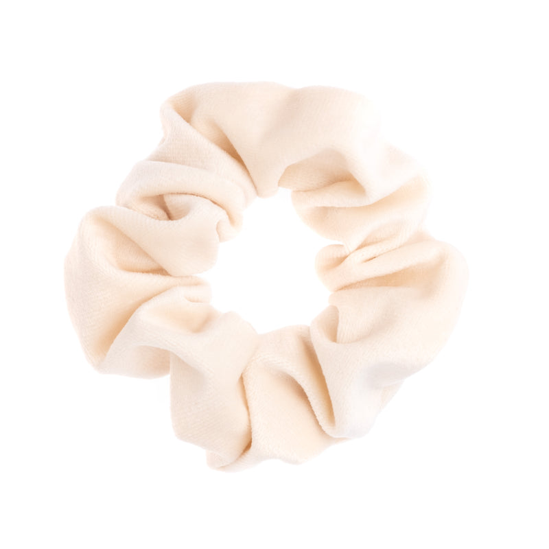 VELVET SCRUNCHIE OFF WHITE