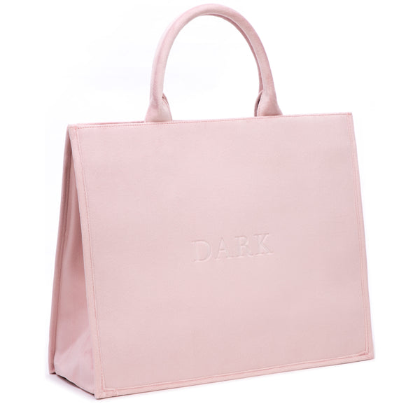 VELVET TOTE BAG PALE ROSE