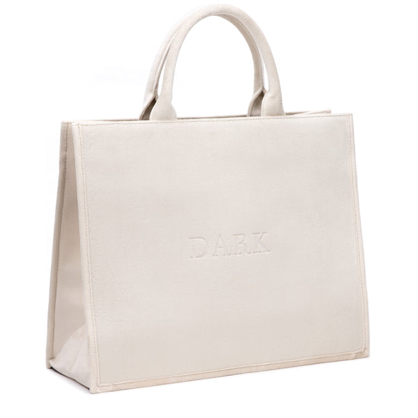 VELVET TOTE BAG VANILLA