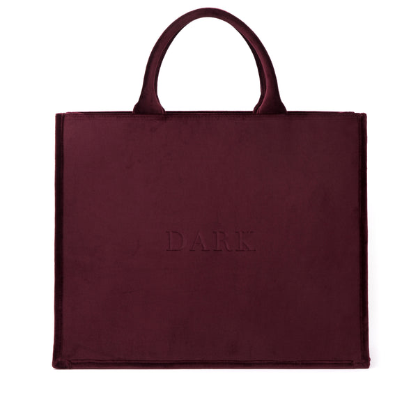 VELVET TOTE BAG MAROON