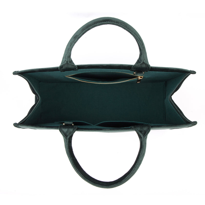 VELVET TOTE BAG PINE