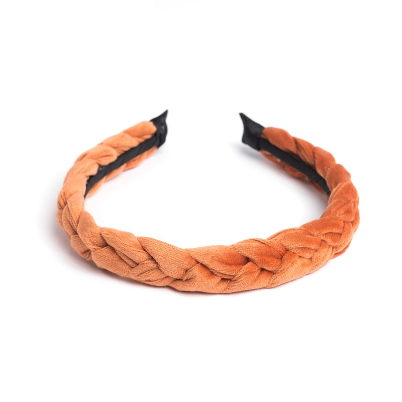 VELVET HAIR BAND BRAIDED SUNBURN – DARK department