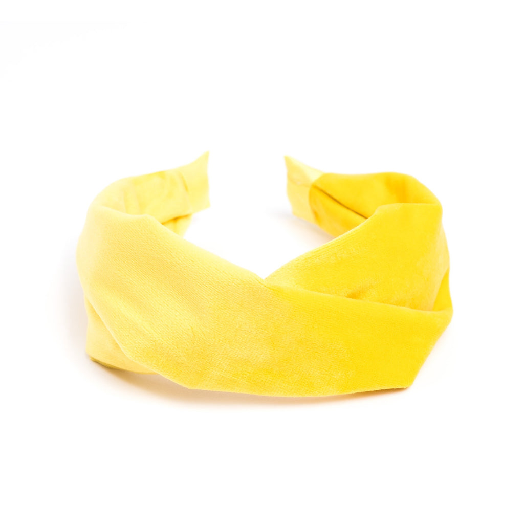 VELVET HAIR BAND FOLDED YELLOW VELVET HAIR BAND FOLDED YELLOW