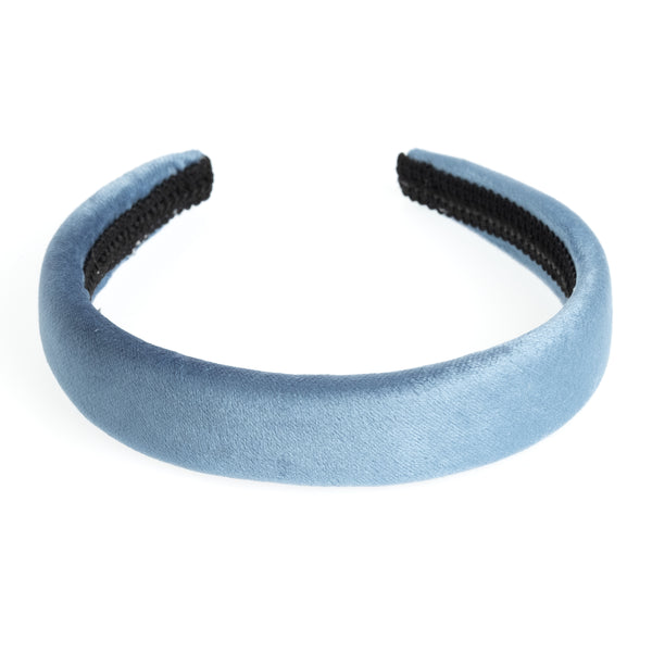 VELVET HAIR BAND BROAD 501 BLUE