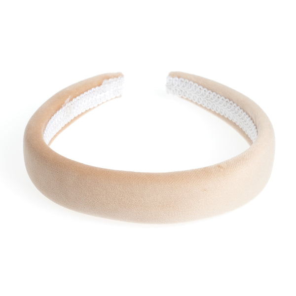 VELVET HAIR BAND BROAD MAGIC CAMEL