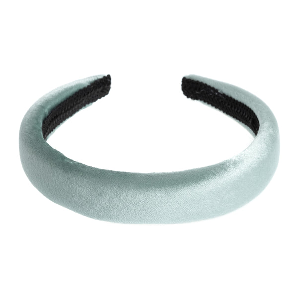 VELVET HAIR BAND BROAD SPARKLED TEAL