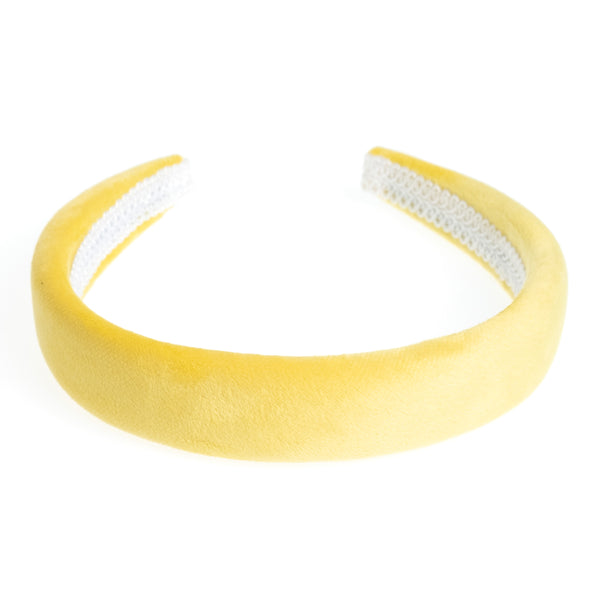 VELVET HAIR BAND BROAD SUN YELLOW