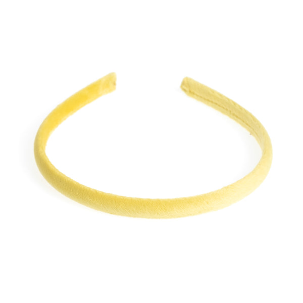 VELVET HAIR BAND THIN SUN YELLOW