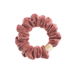 VELVET MINI SCRUNCHIE BLUSH ROSE