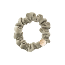 VELVET MINI SCRUNCHIE FADED ARMY