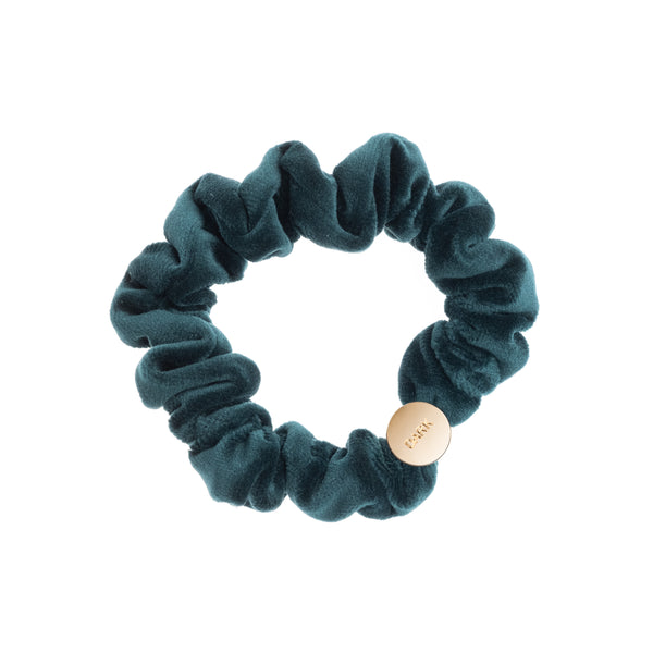 VELVET MINI SCRUNCHIE MALLARD GREEN