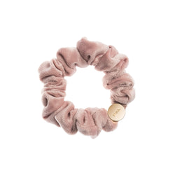 VELVET MINI SCRUNCHIE PALE ROSE