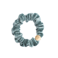 VELVET MINI SCRUNCHIE SPARKLED TEAL