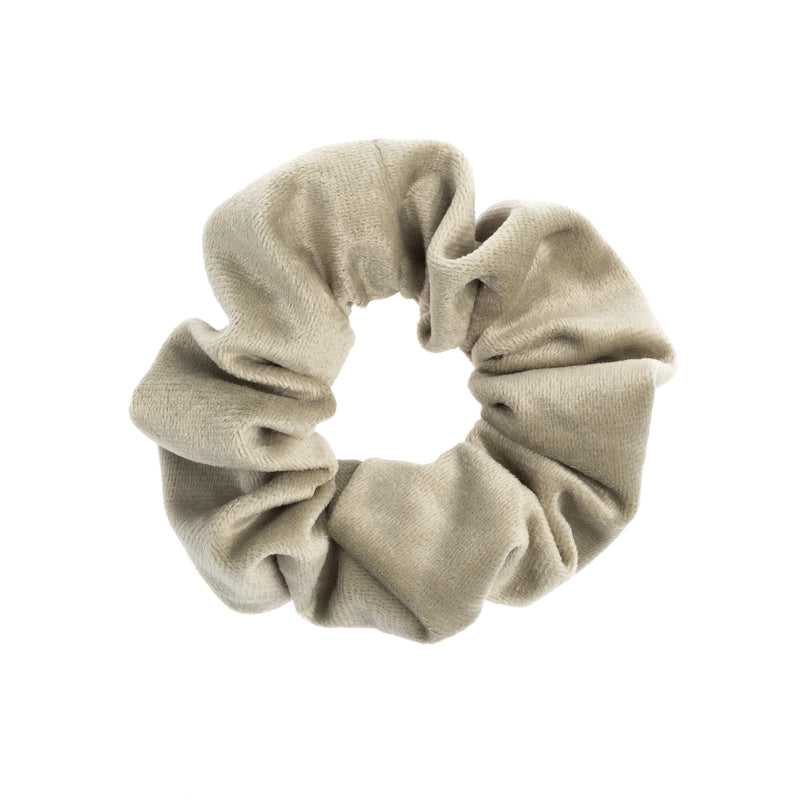 VELVET SCRUNCHIE FADED ARMY