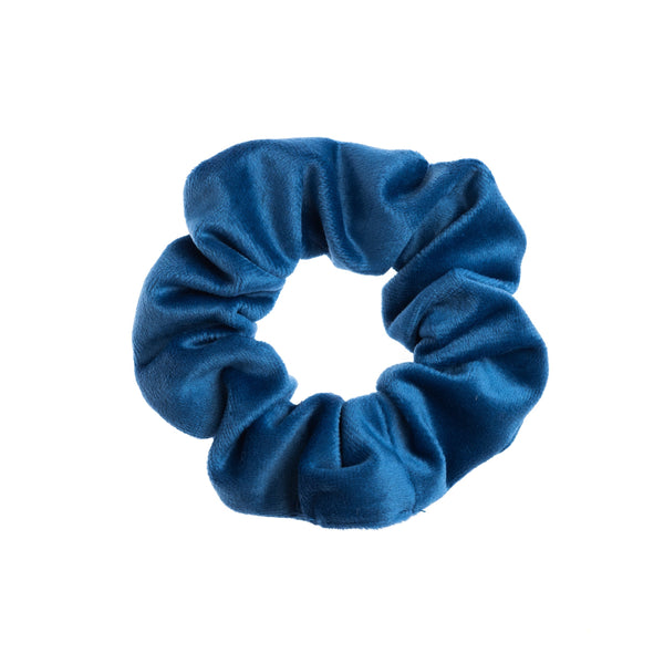 VELVET SCRUNCHIE STRONG BLUE