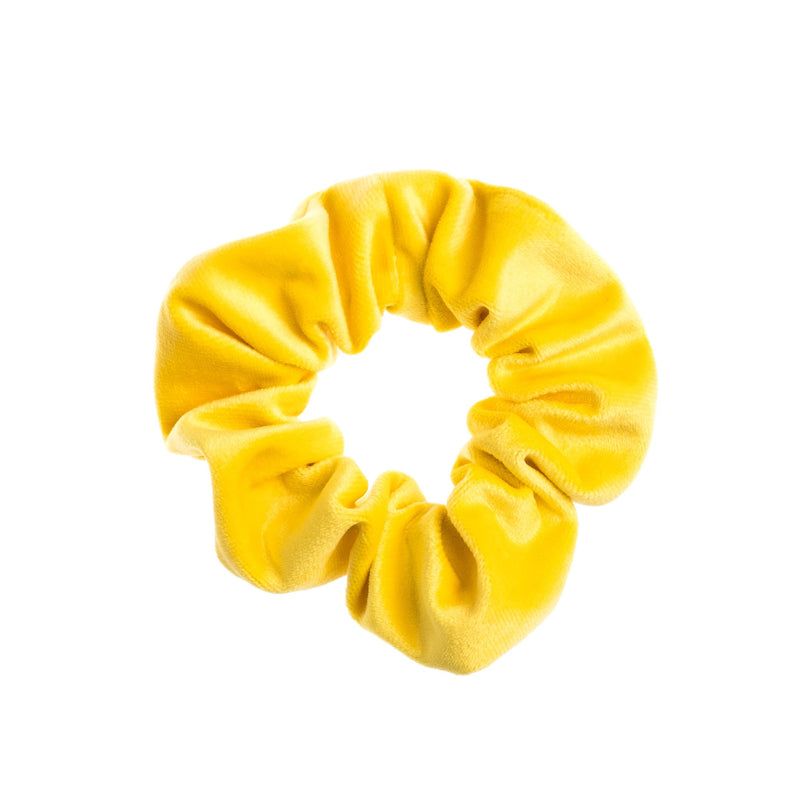 VELVET SCRUNCHIE SUN YELLOW