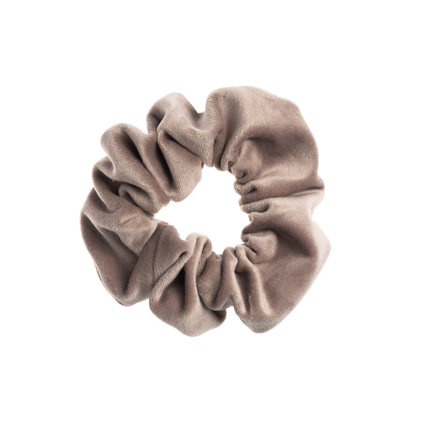 VELVET SCRUNCHIE TAUPE