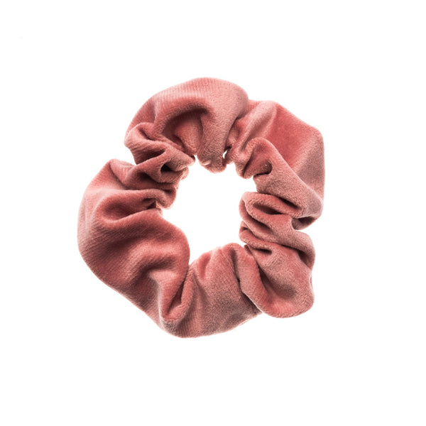 VELVET SCRUNCHIE BLUSH ROSE