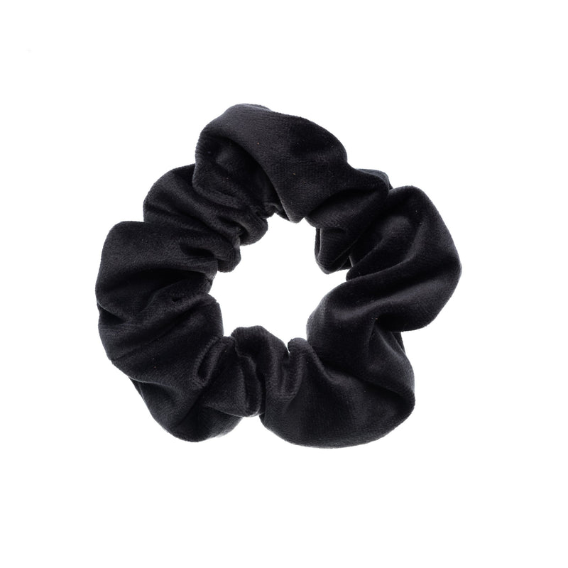 VELVET SCRUNCHIE CHARCOAL