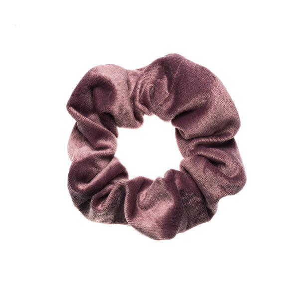 VELVET SCRUNCHIE DUSTY GRAPE
