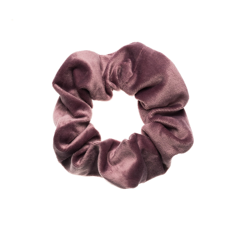 VELVET SCRUNCHIE DUSTY GRAPE