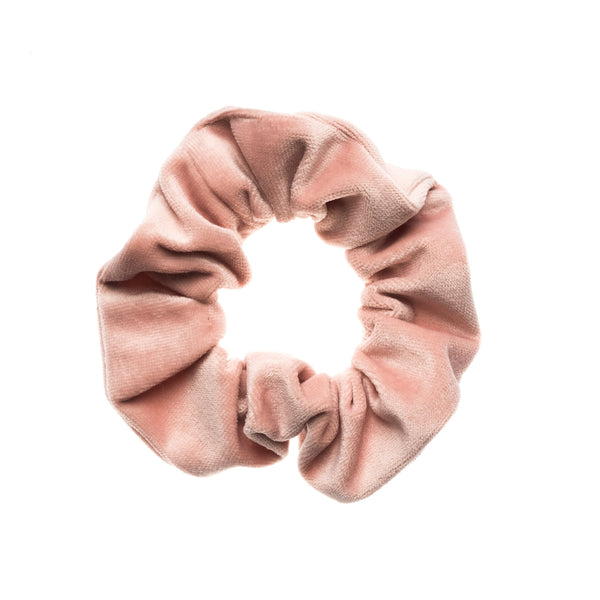 VELVET SCRUNCHIE PALE ROSE